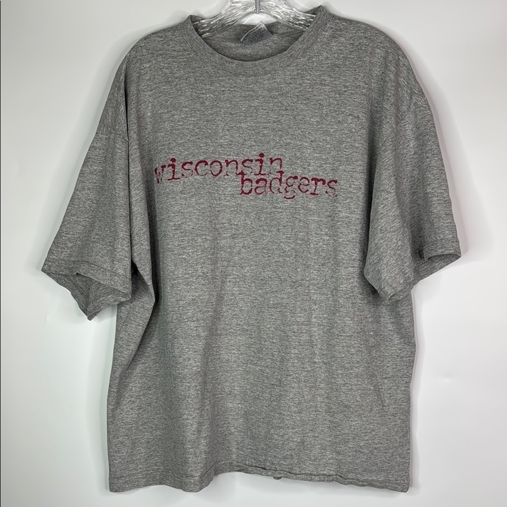 Vintage Gear For Sports Wisconsin Badgers Gray Short Sleeve Tshirt XXL
